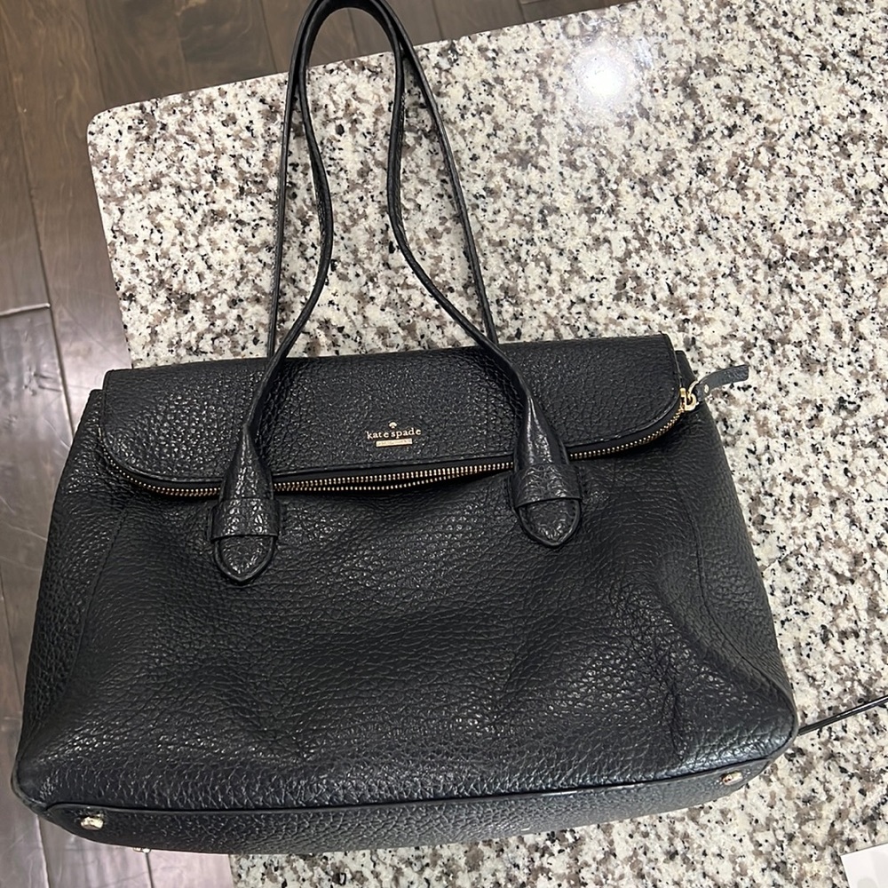 Kate Spade black leather tote